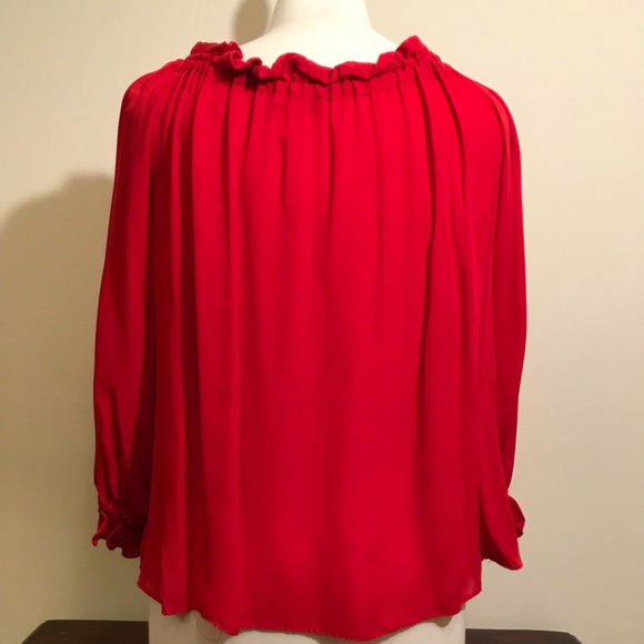 Flatiron Workshop. Red blouse. - Picture 2 of 3